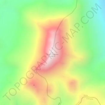 Mappa topografica Cerro Chiguana, altitudine, rilievo