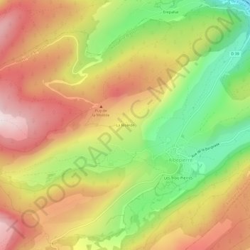 Mappa topografica La Molède, altitudine, rilievo