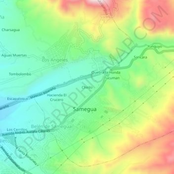Mappa topografica Chirilo, altitudine, rilievo