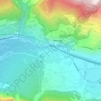 Mappa topografica Susten, altitudine, rilievo