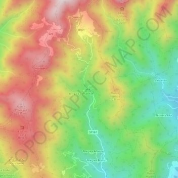 Mappa topografica Talucco, altitudine, rilievo