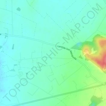 Mappa topografica Sa Bassa, altitudine, rilievo