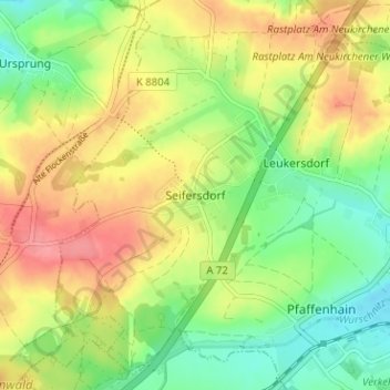 Mappa topografica Seifersdorf, altitudine, rilievo