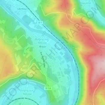 Mappa topografica Pierre Saint-Martin, altitudine, rilievo