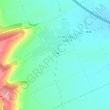 Mappa topografica Les Fretes, altitudine, rilievo