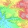 Mappa topografica Fogliano, altitudine, rilievo