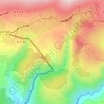 Mappa topografica Palmanill, altitudine, rilievo