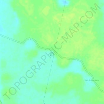 Mappa topografica Curral Novo, altitudine, rilievo