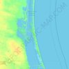 Mappa topografica Padre Island, altitudine, rilievo