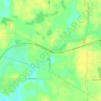 Mappa topografica Leoni, altitudine, rilievo