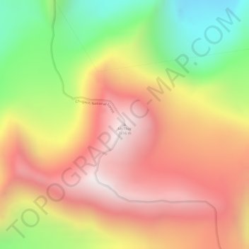 Mappa topografica Mt Thor, altitudine, rilievo