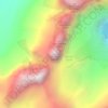 Mappa topografica Torres del Paine, altitudine, rilievo