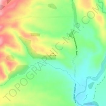 Mappa topografica Lothian, altitudine, rilievo