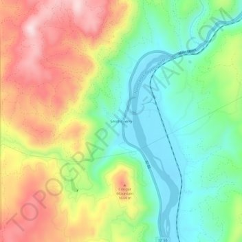 Mappa topografica Smiths Ferry, altitudine, rilievo