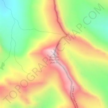 Mappa topografica Junction Mountain, altitudine, rilievo