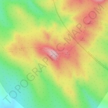 Mappa topografica Serra da Paciência, altitudine, rilievo