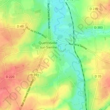 Mappa topografica La Maladrerie, altitudine, rilievo