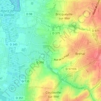 Mappa topografica Le Village Sauvage, altitudine, rilievo