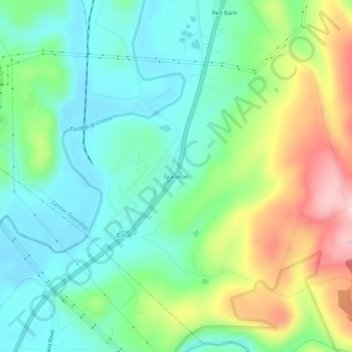 Mappa topografica Graceton, altitudine, rilievo