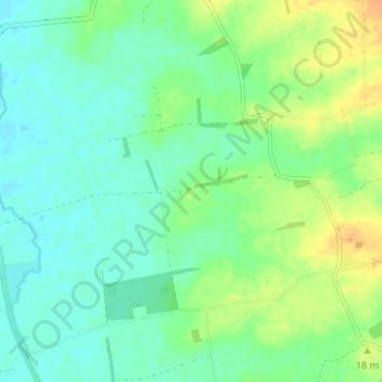 Mappa topografica North Gulham, altitudine, rilievo