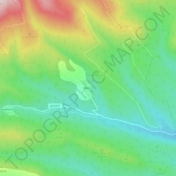 Mappa topografica Viforcos, altitudine, rilievo
