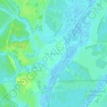 Mappa topografica Vila do Riacho, altitudine, rilievo