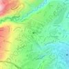 Mappa topografica parque de las flores, altitudine, rilievo