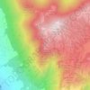 Mappa topografica Monte Zappi, altitudine, rilievo