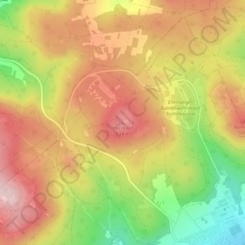 Mappa topografica Harzkopf, altitudine, rilievo