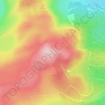 Mappa topografica Cold Law, altitudine, rilievo