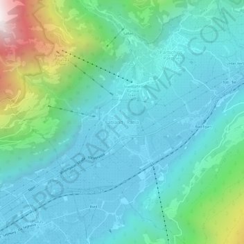 Mappa topografica Rabland, altitudine, rilievo