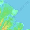 Mappa topografica Poona, altitudine, rilievo