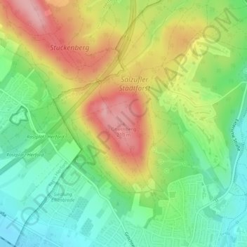 Mappa topografica Obernberg, altitudine, rilievo