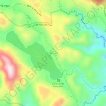 Mappa topografica Danao, altitudine, rilievo