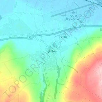Mappa topografica Eglinton, altitudine, rilievo
