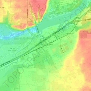 Mappa topografica Nimbus, altitudine, rilievo