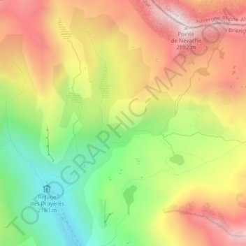 Mappa topografica Jacques Telin, altitudine, rilievo