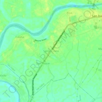 Mappa topografica Santo Cristo, altitudine, rilievo