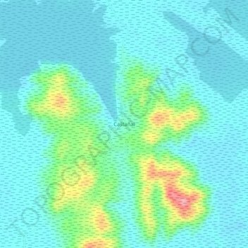 Mappa topografica Castañal, altitudine, rilievo