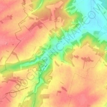 Mappa topografica Puiselet-le-Marais, altitudine, rilievo