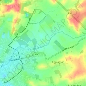 Mappa topografica Clipstone, altitudine, rilievo