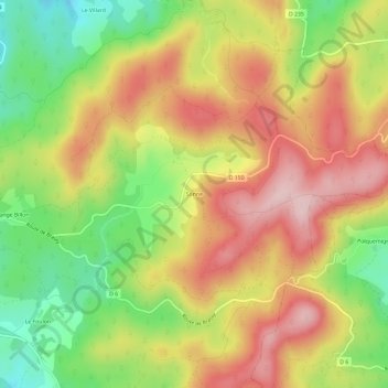 Mappa topografica Sonne, altitudine, rilievo