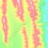 Mappa topografica Leesville, altitudine, rilievo