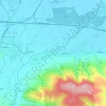 Mappa topografica Baumgarten am Tullnerfeld, altitudine, rilievo