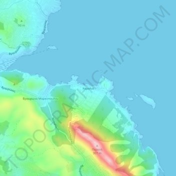 Mappa topografica Chamolia, altitudine, rilievo