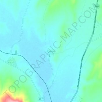 Mappa topografica İğdemir, altitudine, rilievo