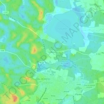 Mappa topografica Le Mineur, altitudine, rilievo