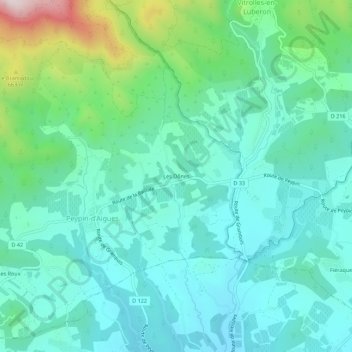 Mappa topografica Les Dônes, altitudine, rilievo