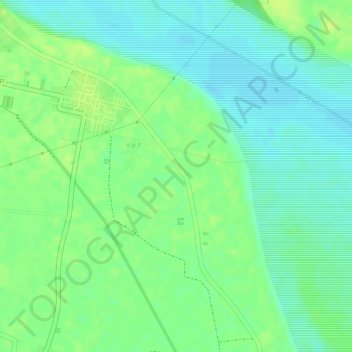 Mappa topografica barren lands, altitudine, rilievo