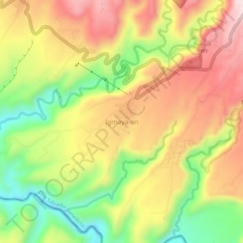 Mappa topografica Igmaya-an, altitudine, rilievo